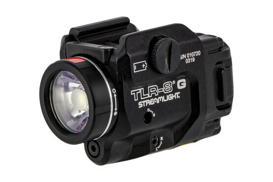 Streamlight TLR-8 ultra-compact weapon light with green laser features ambidextrous controls